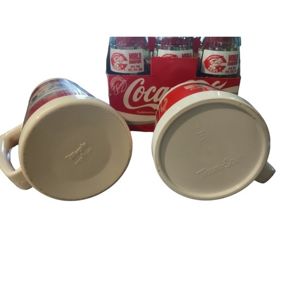 Vintage 1994 Cincinnati Reds World Champs 6 Pack Coke Bottles 2 Insulated Cups - Picture 4 of 12